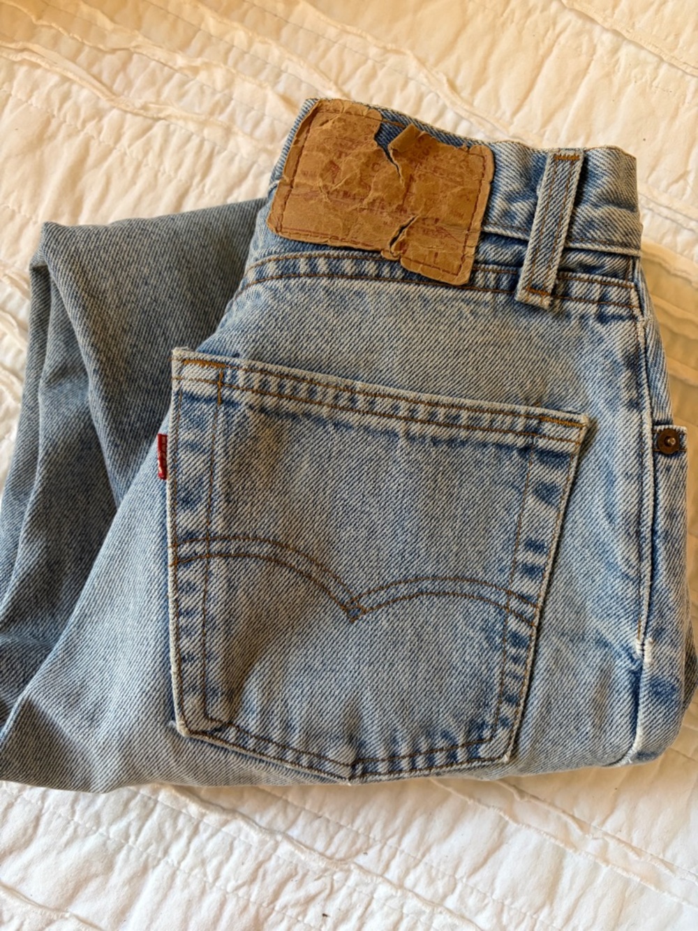 Vintage Levi’s 505 Jeans USA Made Talon Zipper 70s 80s Light Wash Straight Leg